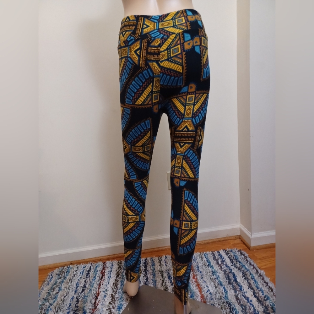 🤍 EUC LuLaRoe Native Eagle Leggings Size OS - Picture 2 of 6